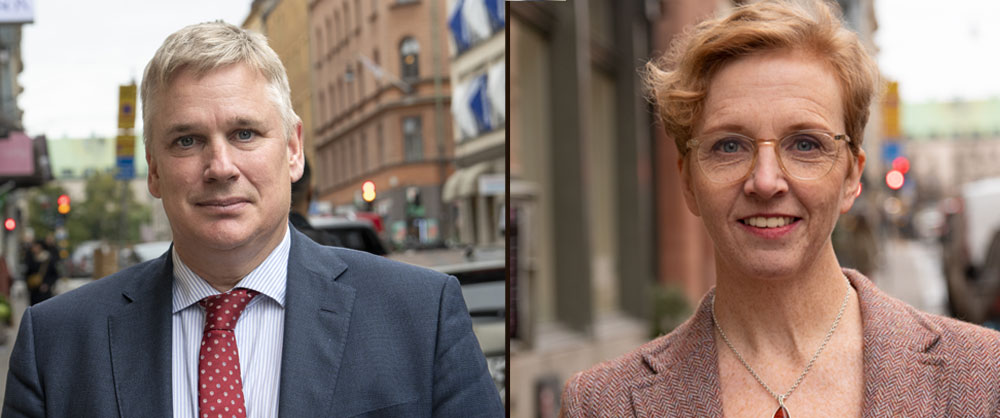 Mattias Larsson, generaldirektör för Brå och Karin Svanberg, enhetschef för utveckling av brottsförebyggande arbete på Brå.